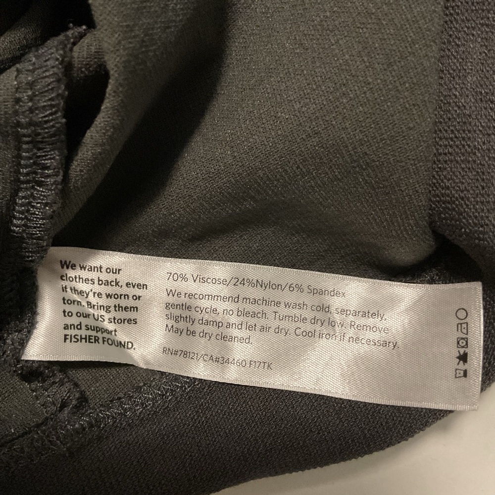 Eileen Fisher Women’s Pull-On Stretch Crepe Ankle Pants Dark Gray - Picture 9 of 9